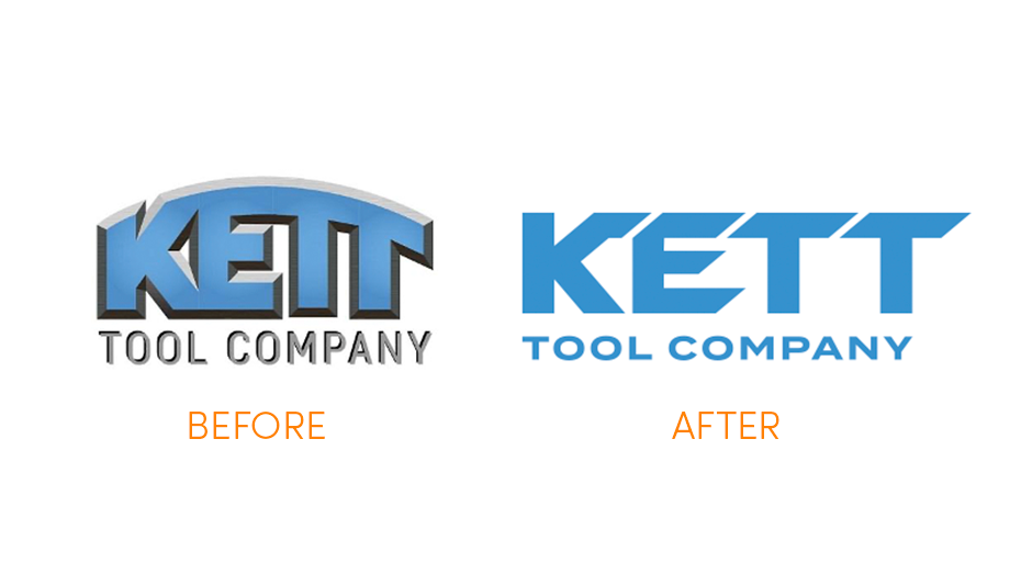 Kett Tool Company logo before and after
